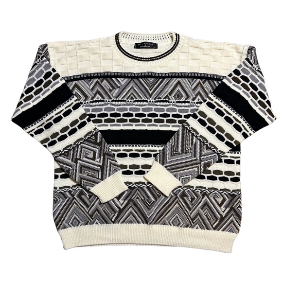 VINTAGE | Made in the US Men’s Protegē Abstract Crewneck Sweater - Sz Large -EUC - Picture 8 of 8